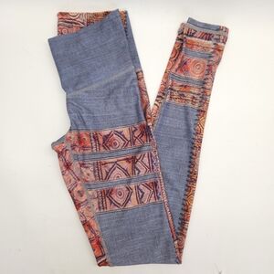 Niyama Sol High Waist Leggings Small Orange Athleisure Workout Yoga NWOT